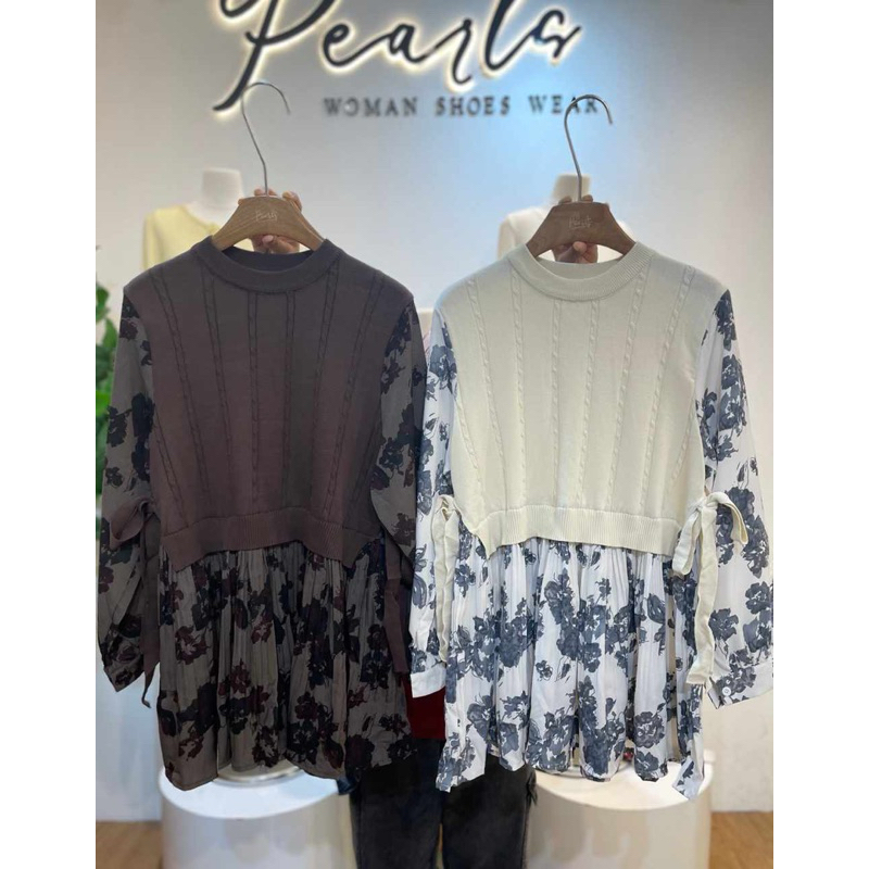 Flowers bahan silk mix knit