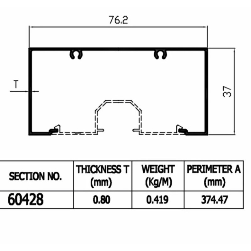 Aluminium Dacon Kusen 3" 60428 Kusen Polos Sekrup Aluminium Batangan