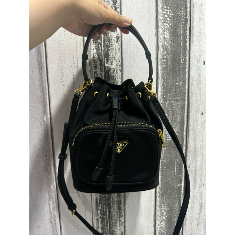 prada bucket bag nylon
