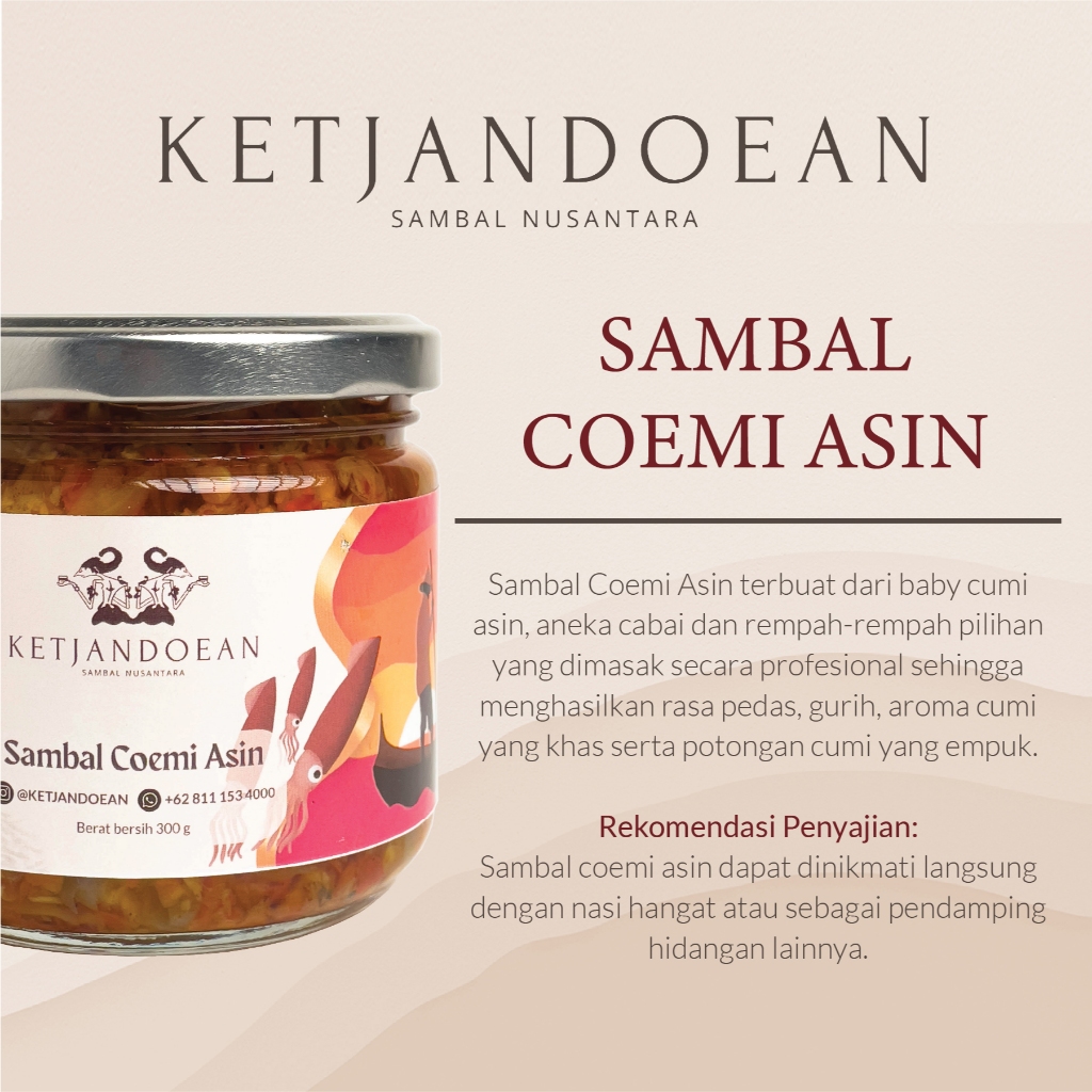 

Sambal Cumi Asin Ketjandoean - 100% Sambal Rumahan - Tanpa Pengawet