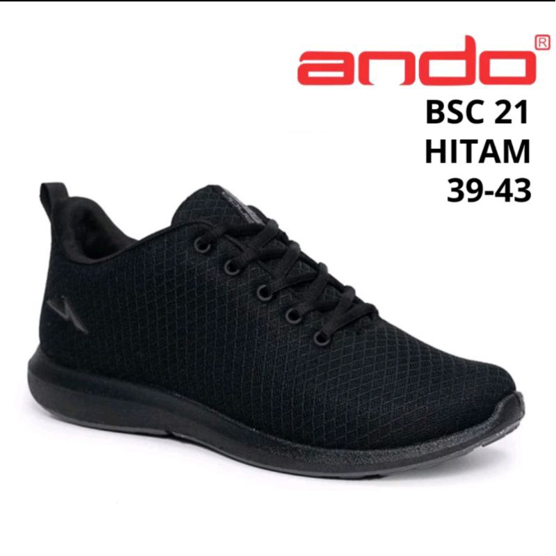 Ando hitam polos sepatu sekolah SD SMP SMA