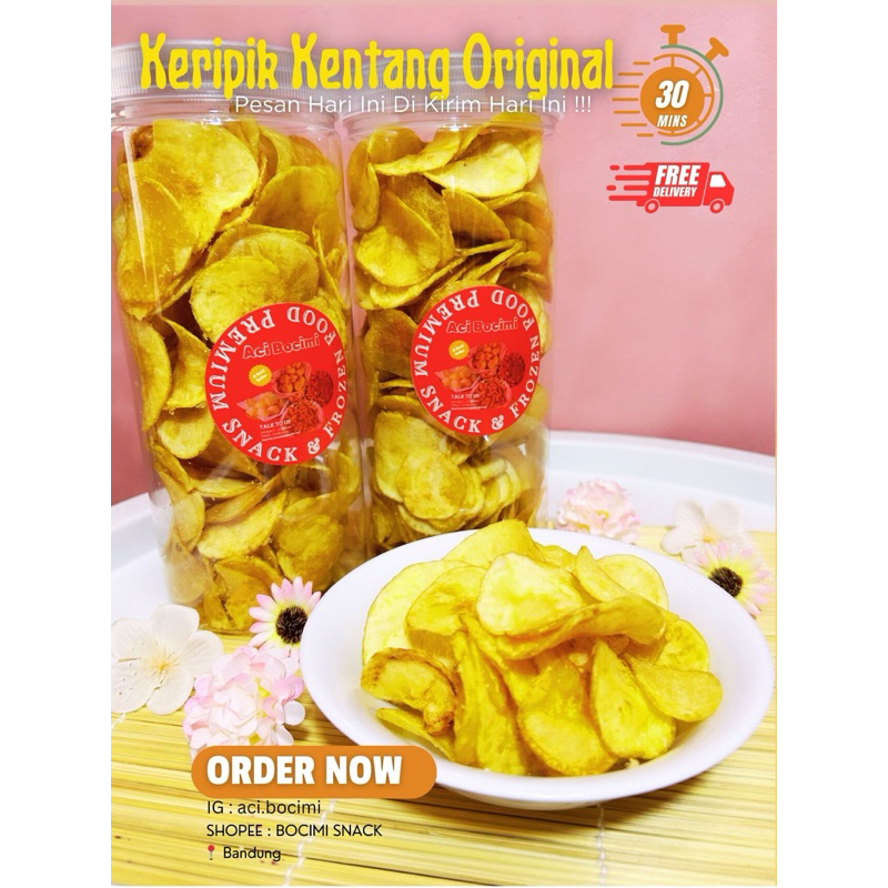 

Bocimi Keripik Kentang Original toples 1300ml