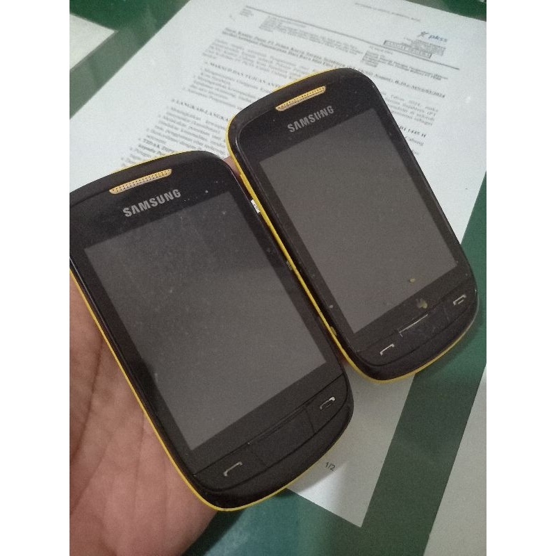 samsung mini gt-s3850 kuning bahan