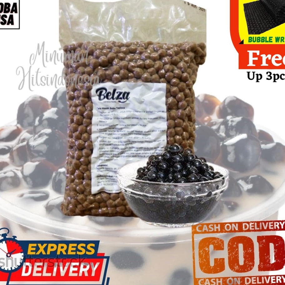 

1111 Tapioca Belza 1kgTapioka Bubble Pearl Boba Belza HitamTopping Minuman Kekinian Termurah