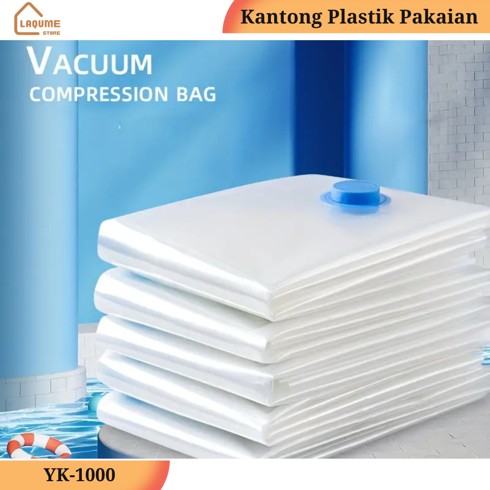 Plastik Vacum Kantong Baju Vacuum Plastic Bag Vakum Plastik Tebal Pompa Manual Elektrik