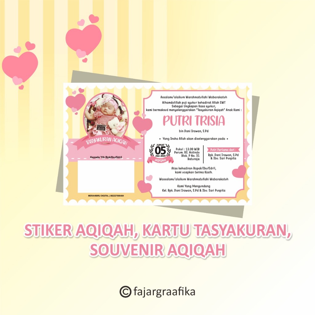 

stiker aqiqah bayi dan stiker tasyakuran kelahiran