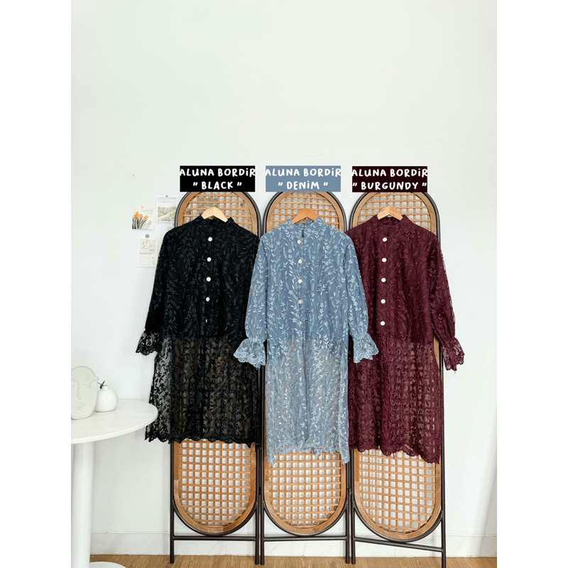 ALUNA BORDIR LACEY TUNIC LOCANA, ALUNA RENDA TUNIC LOCANA, ALUNA LOCANA