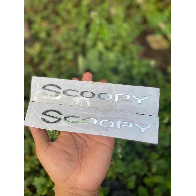 Emblem timbul 3D SCOOPY original  logo SCOOPY timbul stiker SCOOPY tulisan SCOOPY