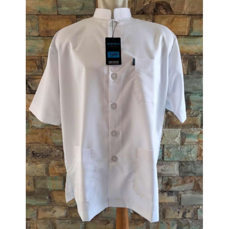 Baju koko ammu kerah yamani tangan pendek