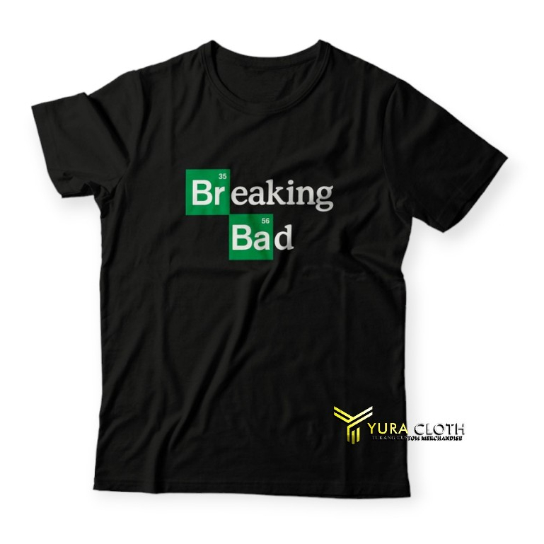 Kaos Pria Distro BREAKING BAD SERIAL TV SERIES WALTER WHITE JESSE PINKMAN BAJU DISTRO