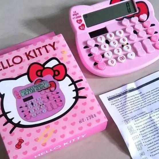 

Kalkulator Kepala Hello Kitty Pink 12 Digit HELO KITY KITI LUCU IMUT hello kitty 2288 ART I2R5