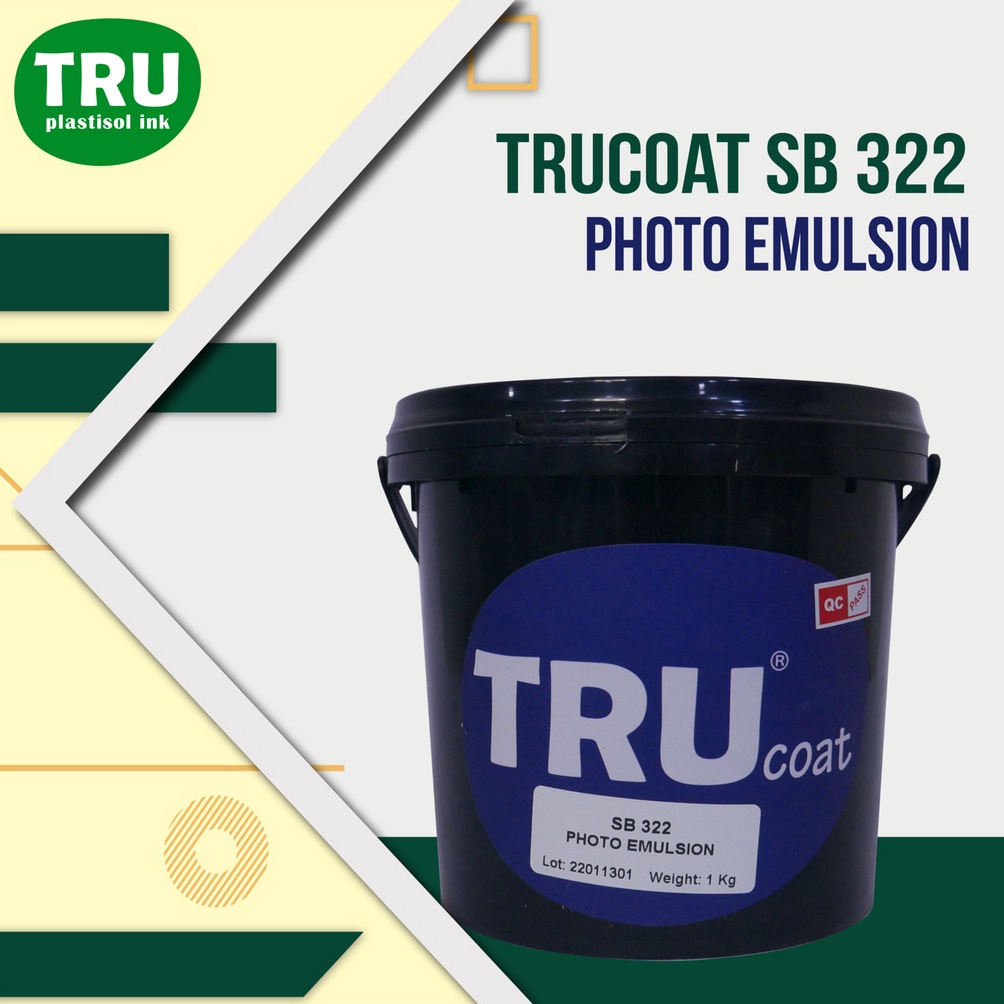 

TRUcoat SB322 Photo Emulsion Obat Afdruk 1kg Solvent Plastisol Original ART K7M9