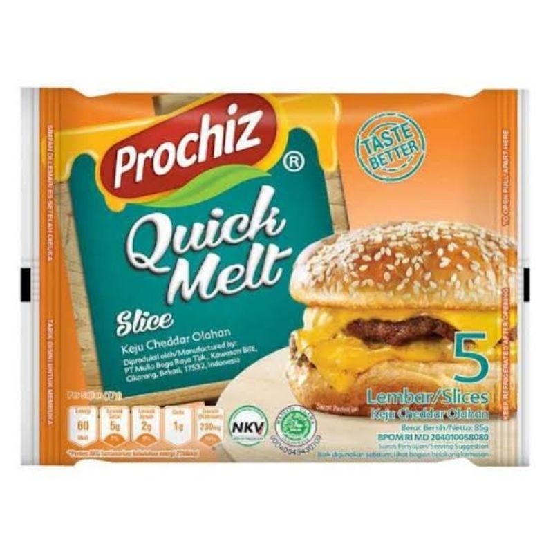 

Prochiz Keju Quick Melt Quickmelt Cheese Slice 5 pcs