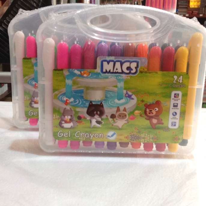 

Krayon MACS Gel Crayon 24 ColorWarna Aman dan Mudah dibersihkan di tangan kulit Washable 1 set ART N6E9