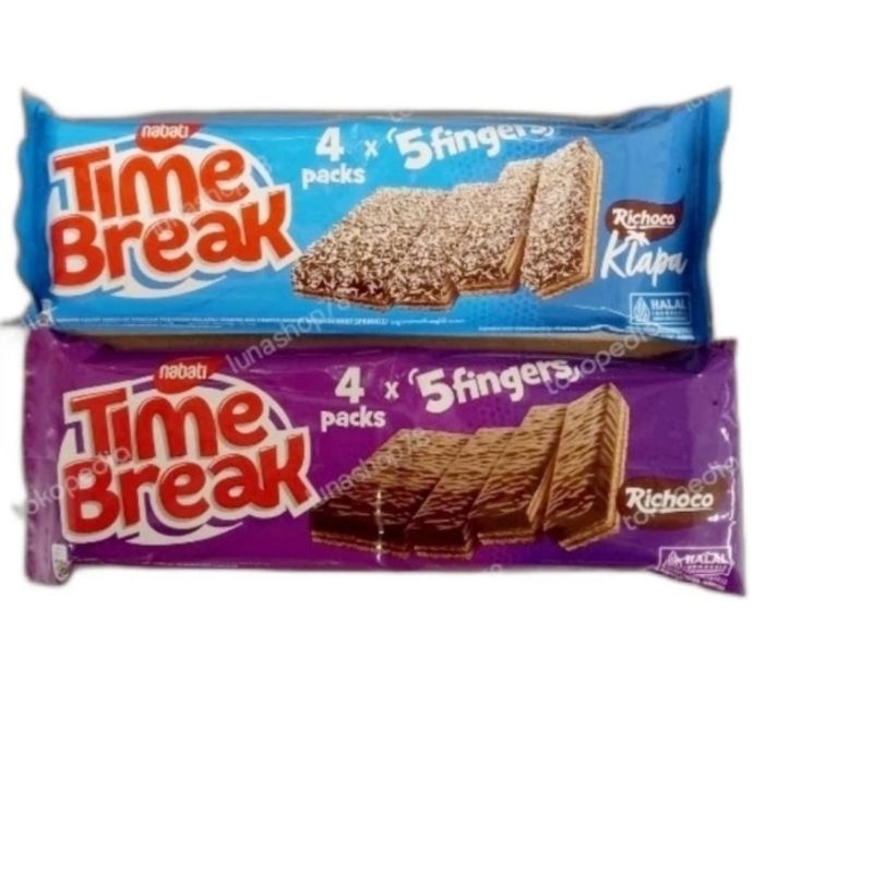 

Nabati Time Break 5 Finger Rasa Coklat - Kelapa 64gr