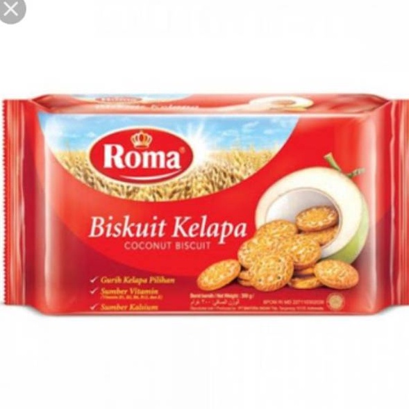 

Ready Stok Roma Kelapa Biskuit 3gr 1 Pak isi 7