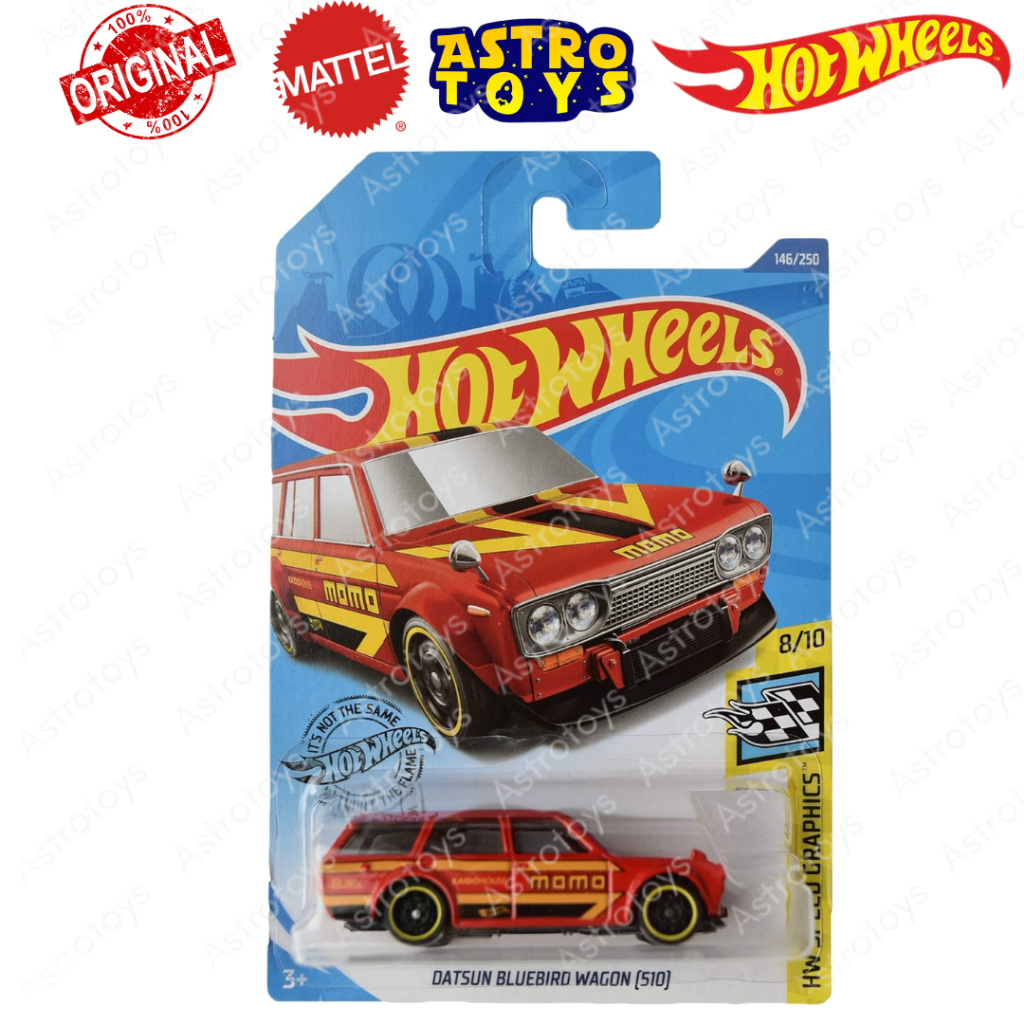 Hot Wheels Basic Datsun Bluebird wagon 510 Real Car 1:64 -  Mainan Koleksi Diecast Metal Mobil SUV H