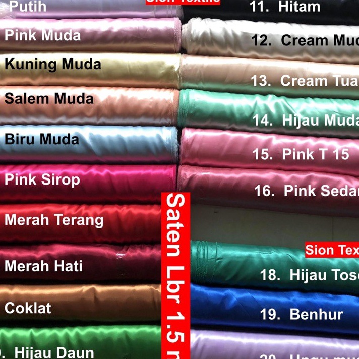 Terlaku SATEN SUPER  SATIN ENGLAND  SATEN TEBAL  READY STOCK
