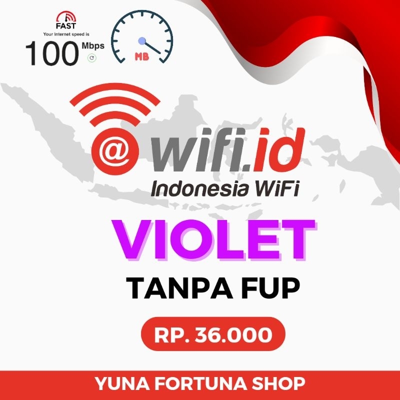 VOUCHER WIFI ID VIOLET 1 BULAN & REGULER BERGARANSI 100%