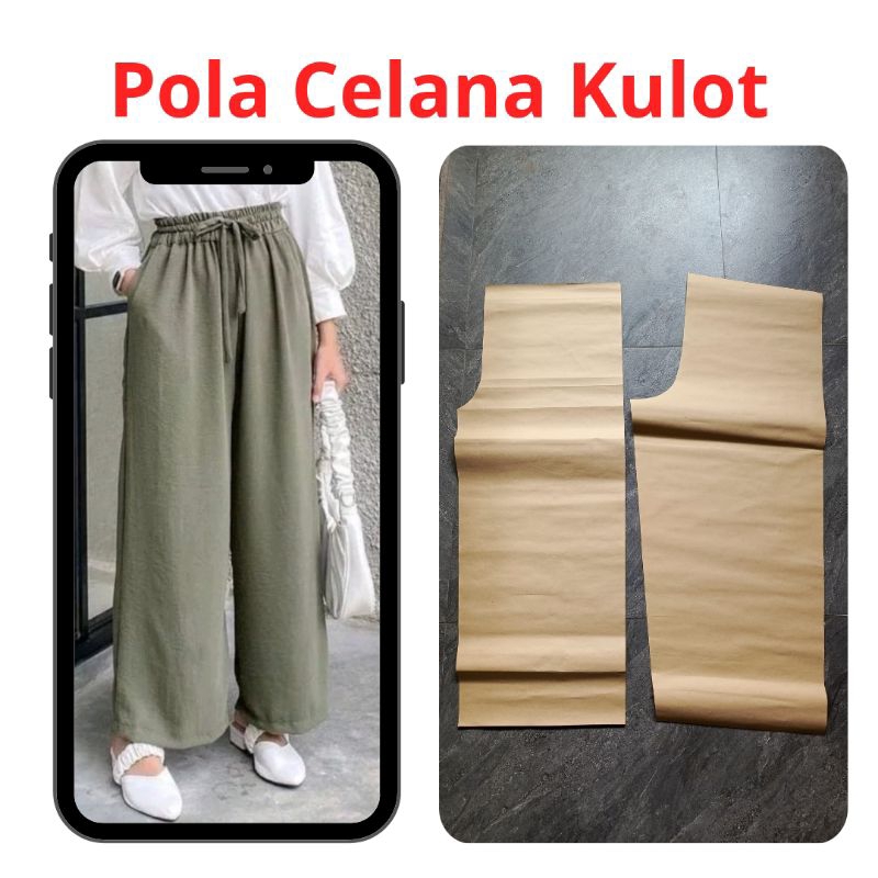 Pola Celana Kulot Wanita / Kulot Panjang Wanita