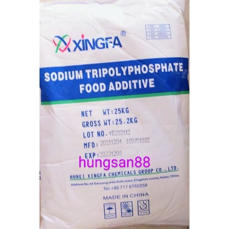 

(CARGO) STPP Food Grade Xingfa (Sodium Tripolyphosphate) 25kg. Pengenyal bakso, daging, kerupuk dan aneka jenis makanan lain. KHUSUS DG CARGO