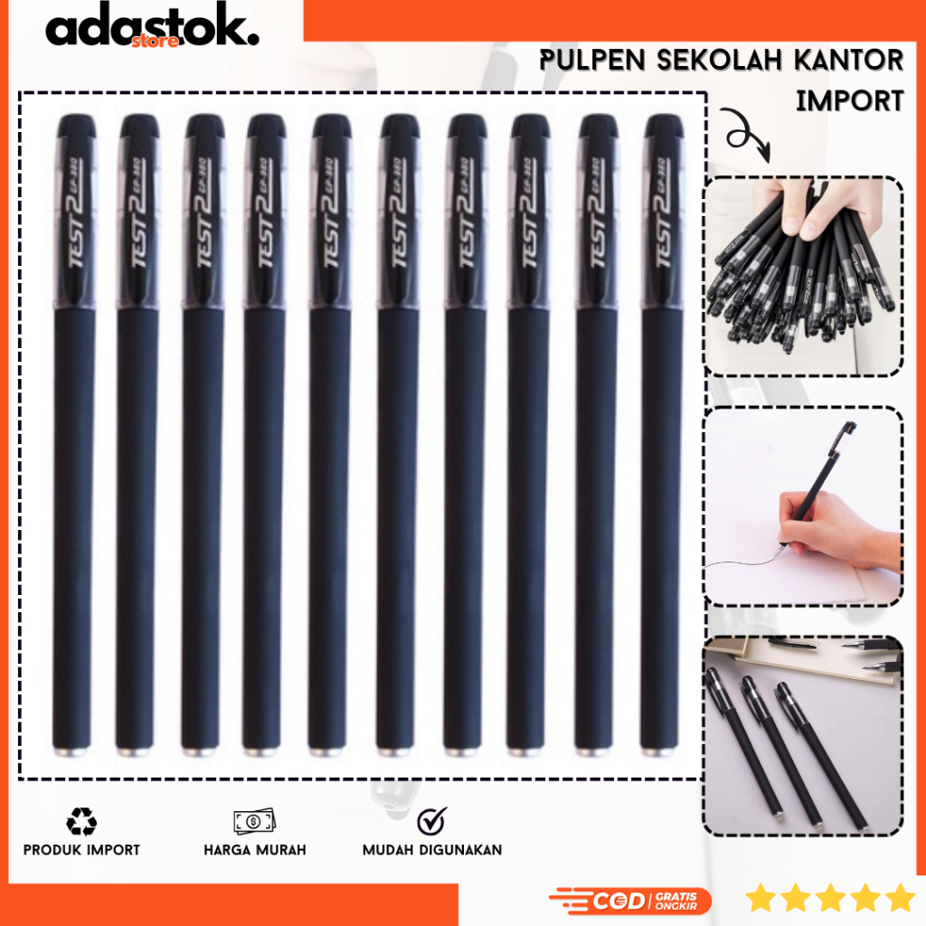 

✅[ ][] Pulpen Sekolah Kantor Import - AS0077 Gel Pen Pulpen Gel Tabung Jarum Penuh 3 Warna 0.5mm 1 PCS Ink Water Base Panjang 145mm Murah Berkualitas