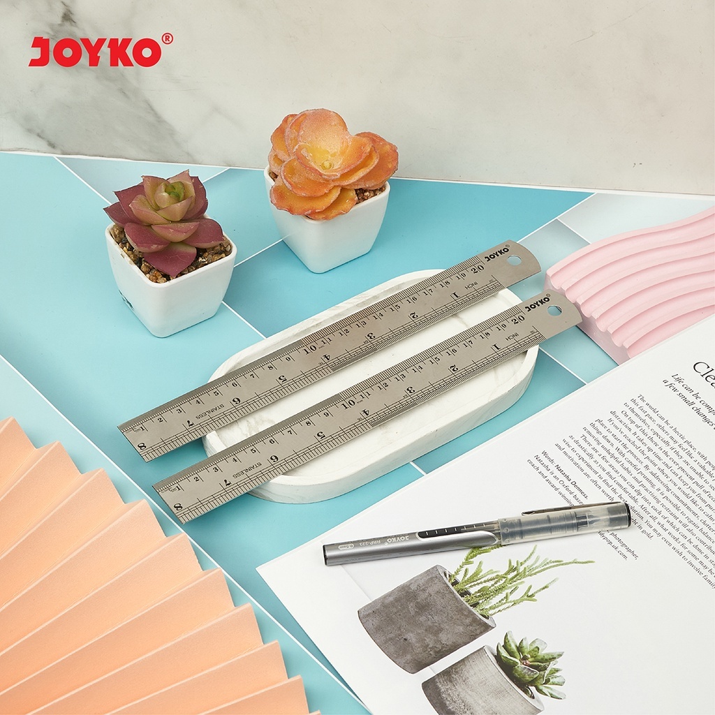 

Joyko Penggaris Besi Stainless Steel Ruler Panjang 30 Cm