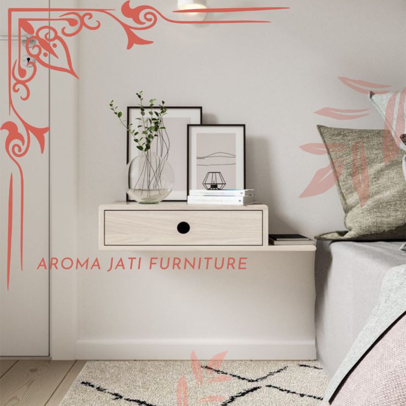 Floating table|Nakas gantung|Laci gantung|Meja nakas