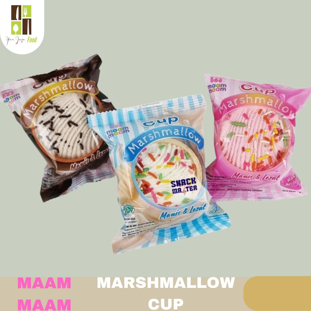 

Maam Maam Marshmellow Cup / Permen Marsmellow / Dengan Wafer Cup 17g 1 PCS