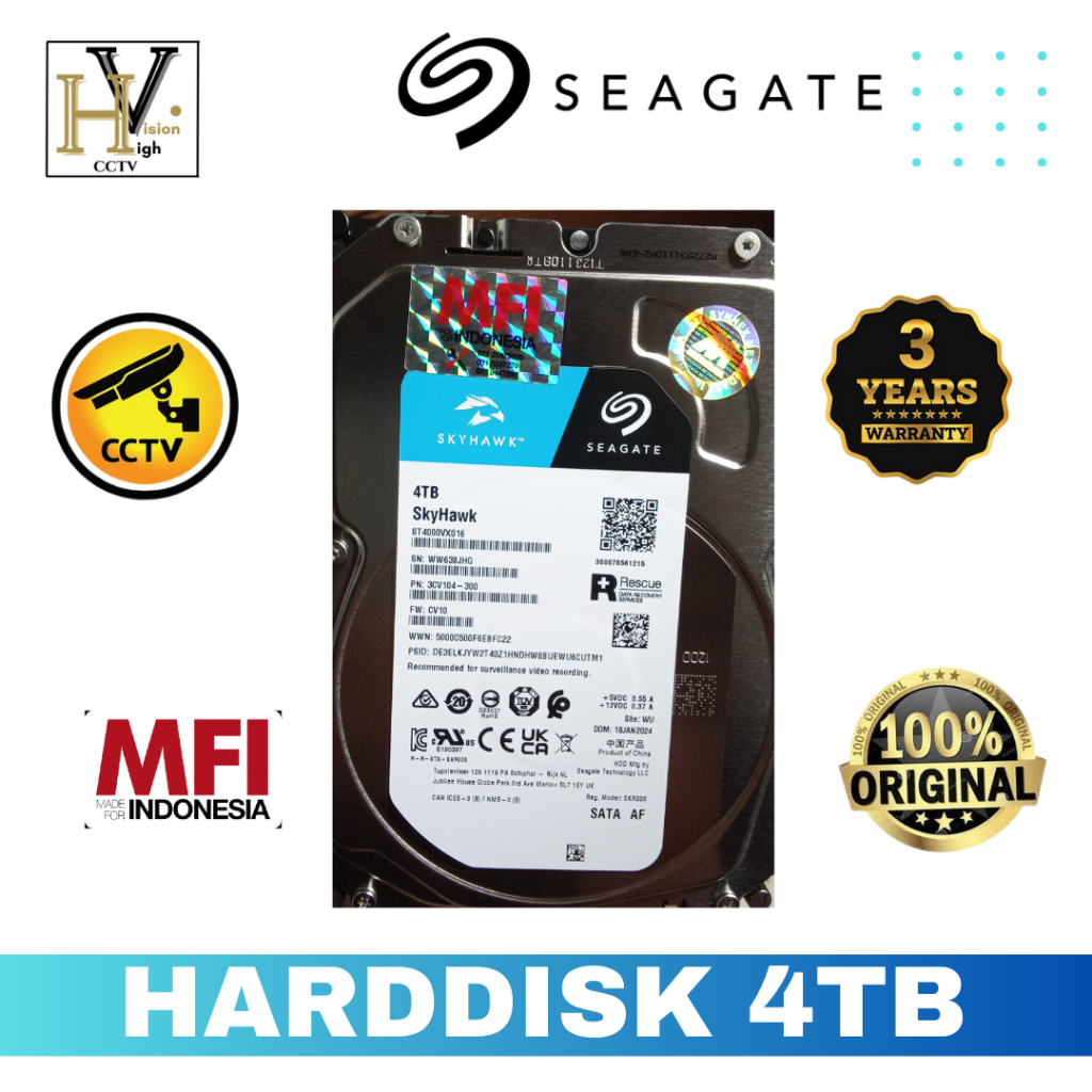 HARDDISK CCTV 4TB Seagate MFI