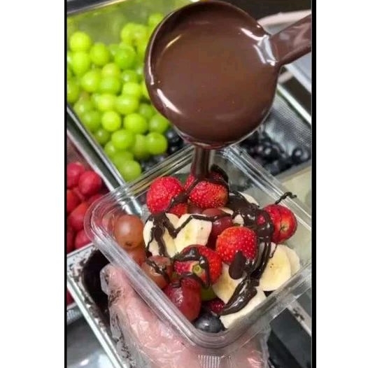 

Buah Siram Coklat