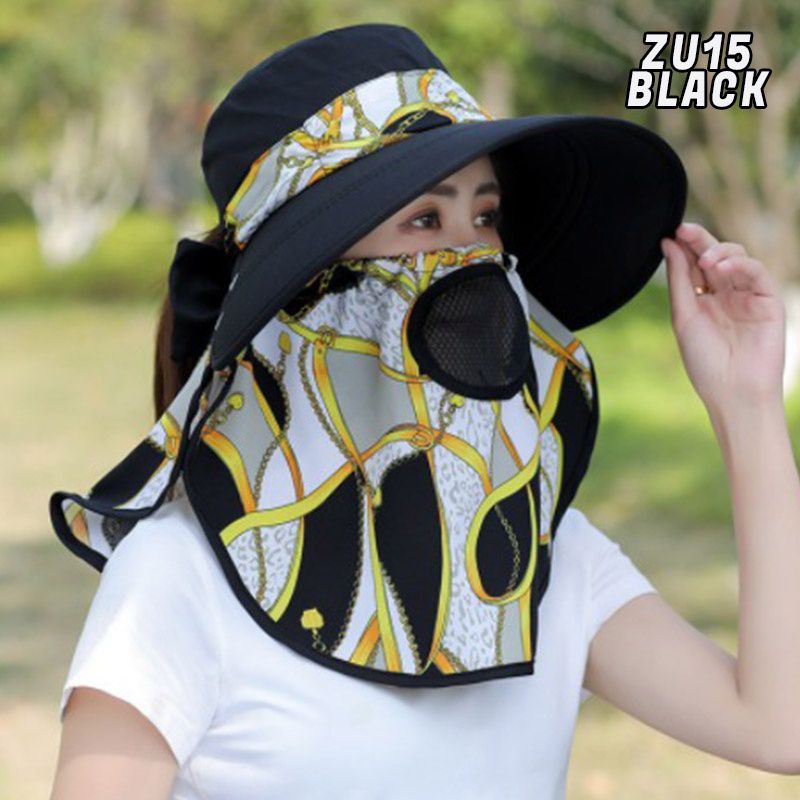 TOPI VISOR WANITA MOTIF / TOPI CADAR KEBUN / TOPI PANTAI LIPAT