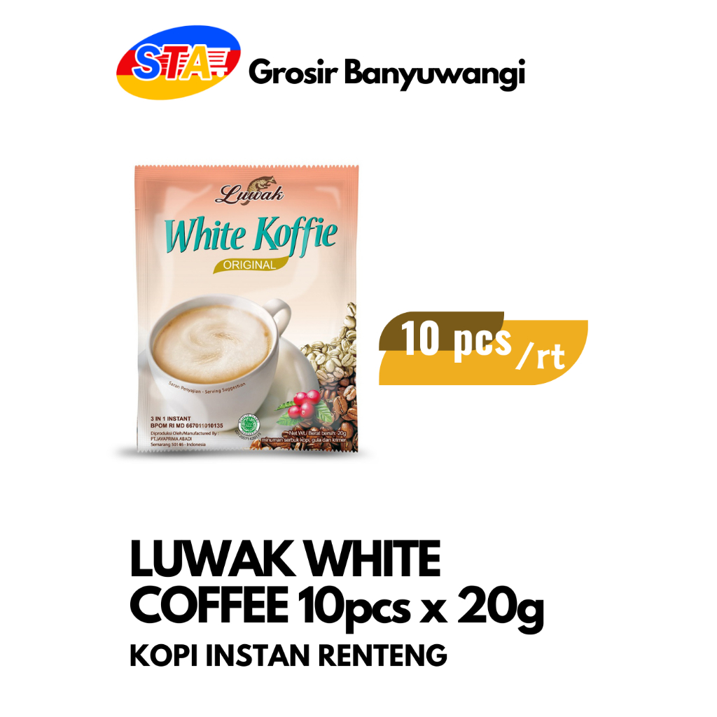 

[BWI] LUWAK WHITE COFFE ISI 10 PCS | KOPI RENTENG