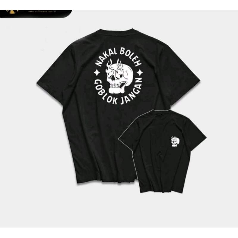KAOS NAKAL BOLEH GOBLOK JANGAN - KAOS DISTRO BAHAN KATUN