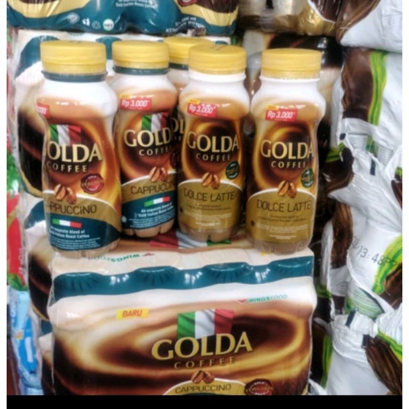 

golda coffee cappuccino 200ml isi 12 botol