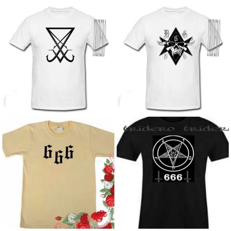 Kaos oblong kaos pria wanita kaos 666 kaos fashion pria wanita kaos bahan tebal 24s