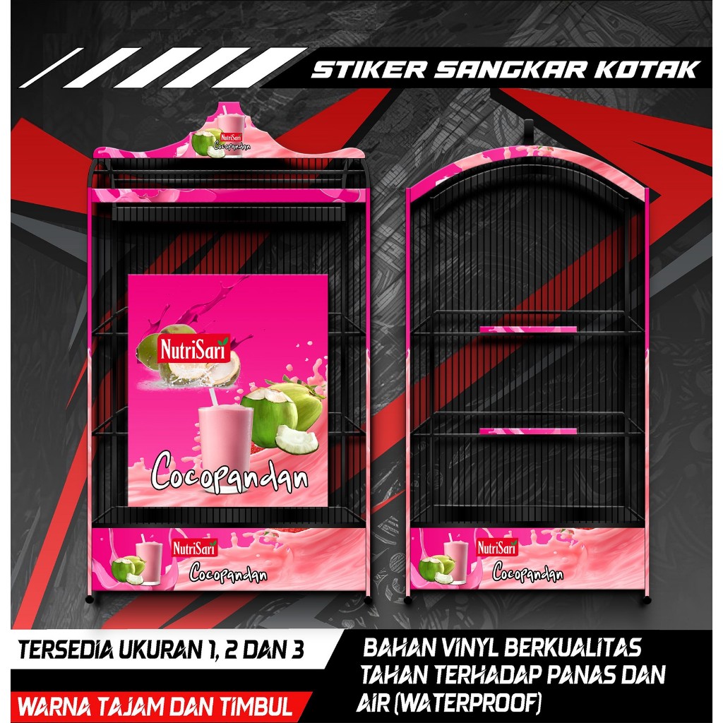 

Stiker Decal Sangkar Burung Kotak, Kosan, Koper, Kenari, Kacer, Cucak Ijo, Nutrisari, Anti Air
