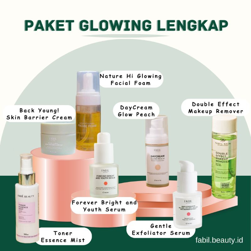 Paket Skincare Perawatan Glowing Lengkap Anti Aging Fabil Natural