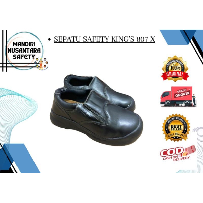 SEPATU SAFETY SHOES KING'S KWS 807 X SLIP ON/Sepatu Safety King 807x / Sepatu Safety Shoes 807x / Sa