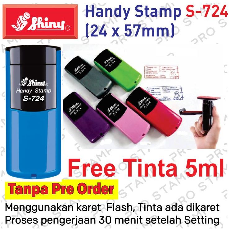 

Stempel Nama Dokter / NIK Shiny S-724 (Handy Stamp)
