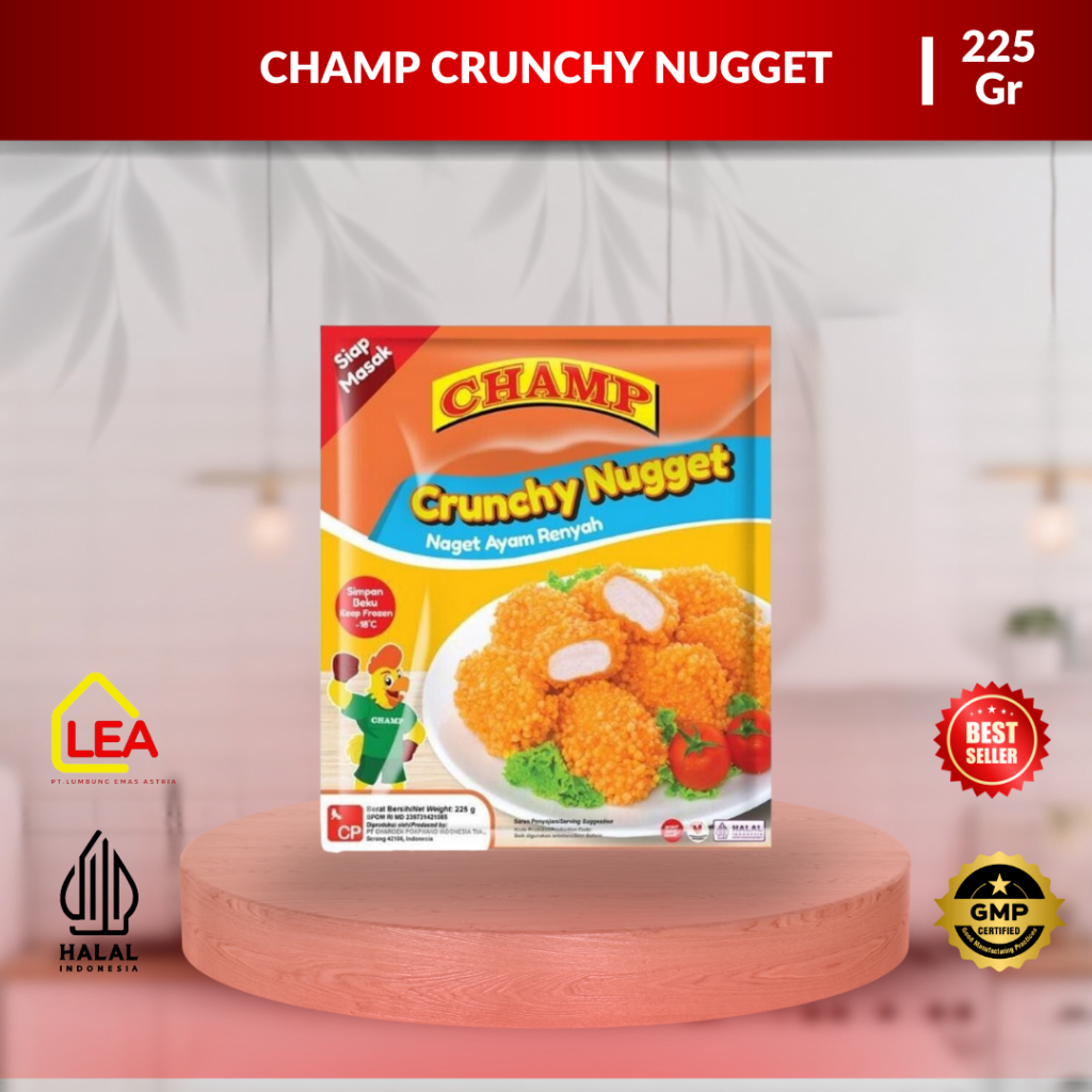 

Champ Crunchy Nugget 225gr / Naget Ayam Renyah Krispi