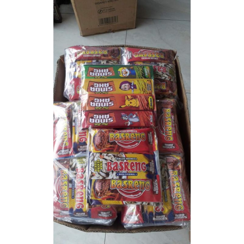 

Produk SINDA AHG SNACK khusus partai besar Mid lidi karakter, sosreng karakter, basreng karakter dan makaroni usus karakter