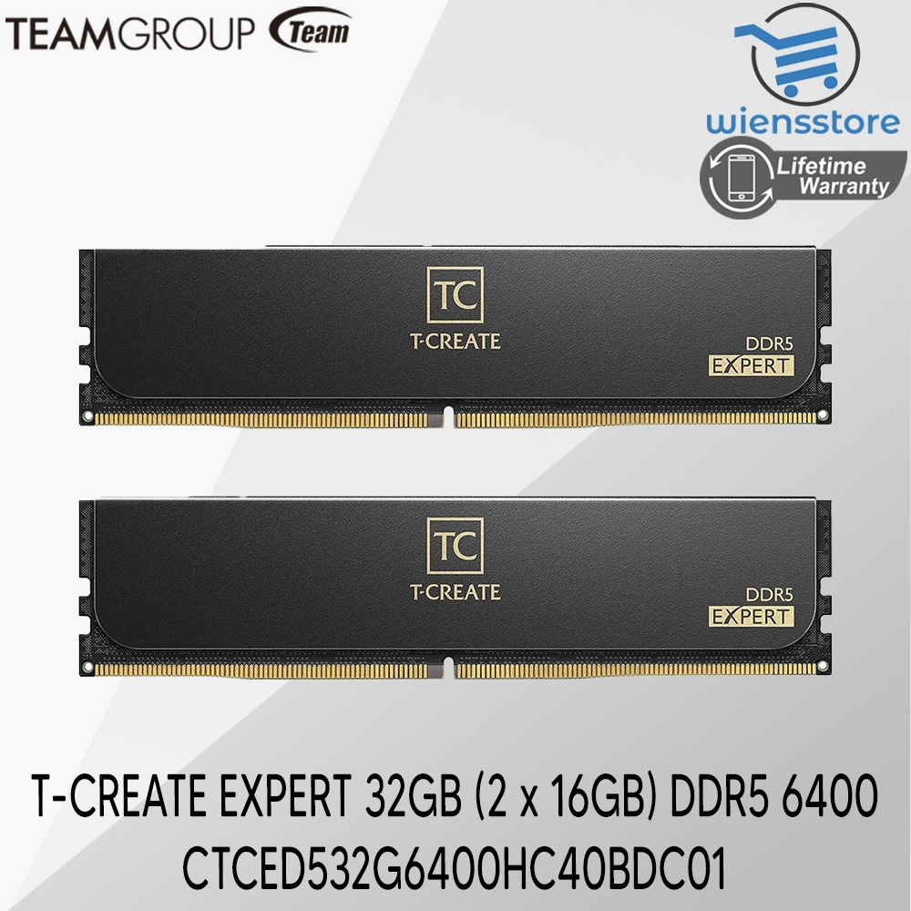 Team T-CREATE EXPERT 32GB (2X16GB) DDR5 6400MHz - Black