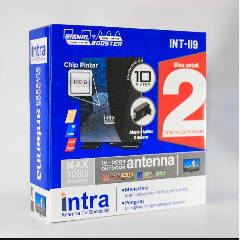 antena tv intra 119 digital Boster buat 2tv