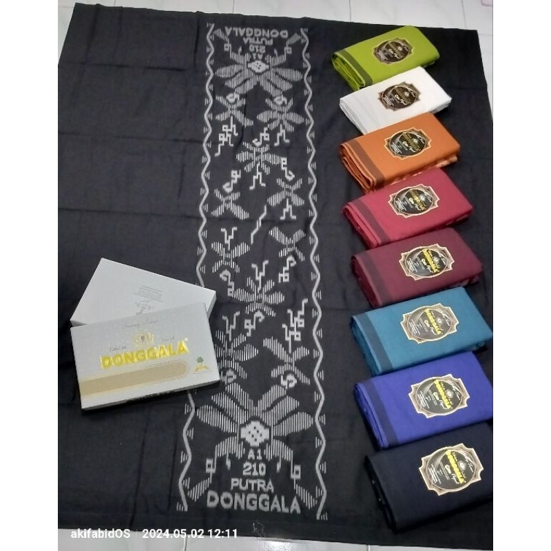 -akifabidOS- ECER dan GROSIR sarung DONGGALA sarung PUTRA DONGGALA hitam Cosmo sarung hitam tumpal d
