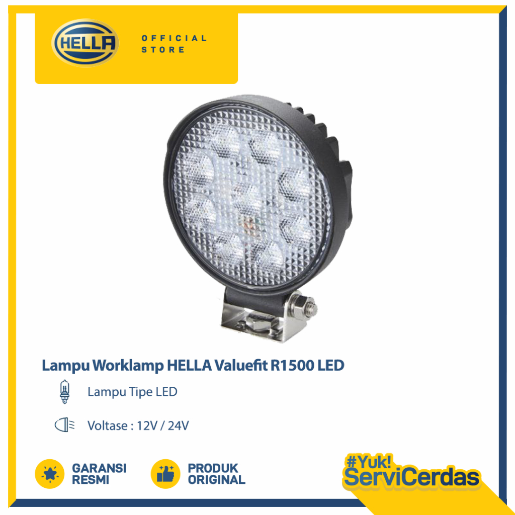 Lampu Worklamp HELLA Valuefit R1500 LED - Lampu Mobil