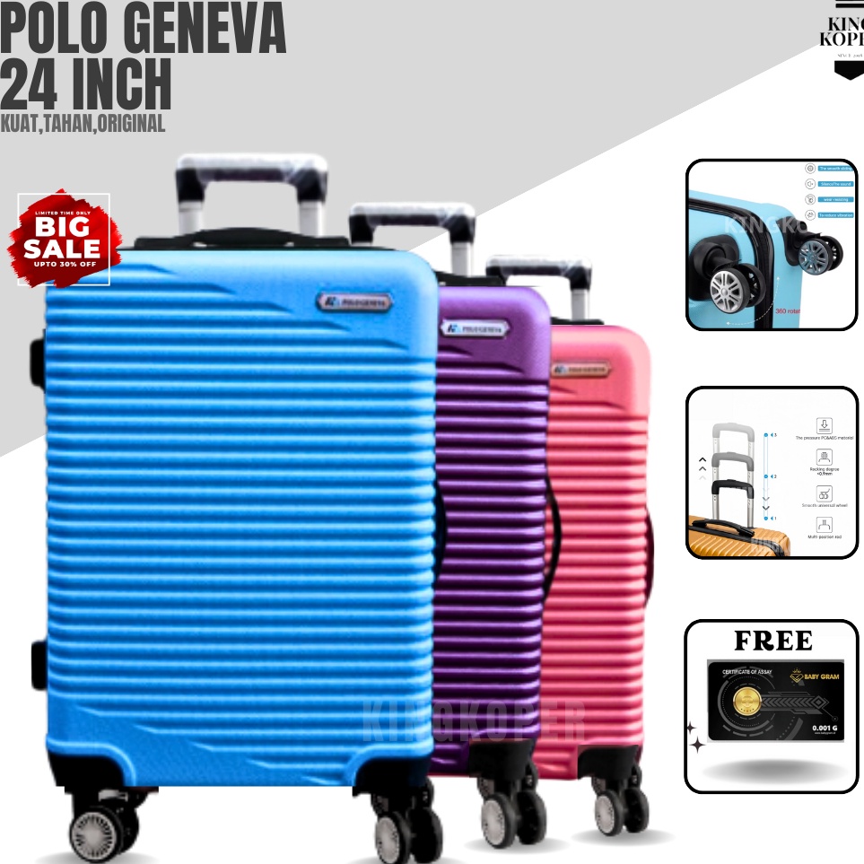 ART W7I6 Koper 24 inch Polo Happy 82 ukuran bagasikoper murahfiberhardcasekabincabin