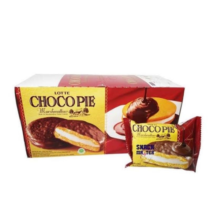 

lotte chocopie marshmallow 1 box isi 12 pcs