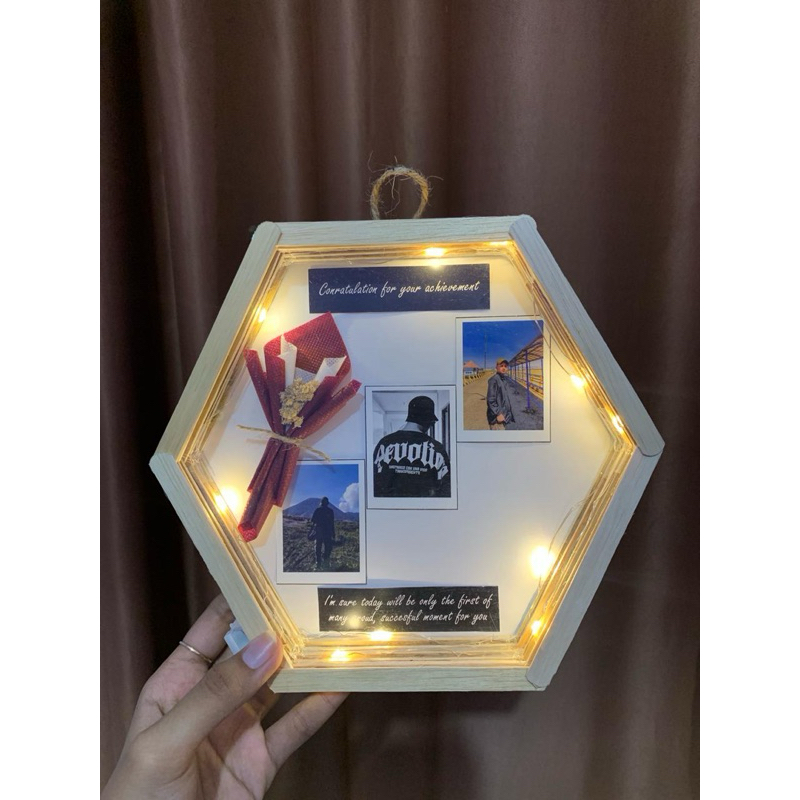 ( CUSTOM)SPESIAL PROMO Hexa stik/Sepaket lampu+box only 35rb/CUSTOM 2-3foto/stik frame/Sepaket 33rb/