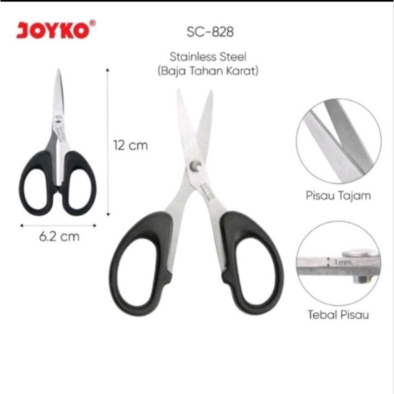 

Gunting Kertas Kecil Joyko SC-828 Scissor StainlessHARGA Satuan / Eceran / PCS